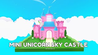 MINI UNICORN SKY CASTLE in Adopt me  GLITCH BUILD SPEED BUILD  Roblox [upl. by Gnuh197]