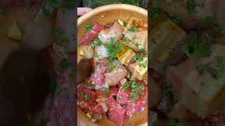 Fresh beef skewers grilled in the forest outdoorcooking cooking asmr food chef beef [upl. by Enamrahs241]