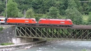 Railway Eisenbahn Tauern Zulauf entlang der Salzach Österrreich [upl. by Aiksas426]