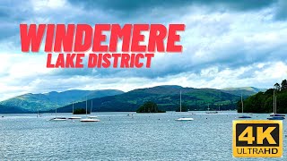 Windermere UK Lake District walking tour 4K UHD [upl. by Anselmi]