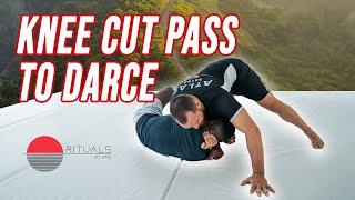 Knee Cut Pass to Darce Choke for No Gi BJJ [upl. by Boeke]