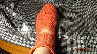 СледочкиЧасть 2Zapatillas de ganchilloCrochet slippersHäkeln Pantoffeln [upl. by Alemak]