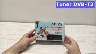 Tuner DVBT2 Ariva T75  recenzja tunera DVBT2 z H265 HEVC i pilotem Bluetooth [upl. by Ylehsa]