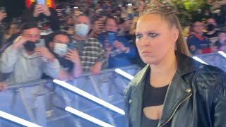 Seeing RONDA ROUSEY front row at the WWE Royal Rumble 2022 [upl. by Renrag27]