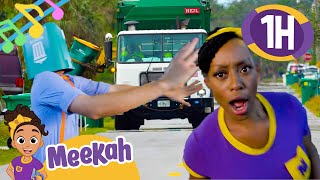 Garbage Truck Song  1 Hour of Blippi and Meekah Truck Songs For Kids [upl. by Raynell631]