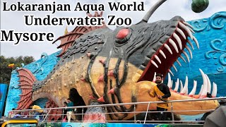 Lokaranjan Aqua World Under Water Zoo Mysore 🦈 First Tunnel Aquarium karnataka armanzehen [upl. by Anirehs]