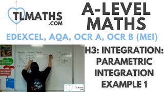 ALevel Maths H319 Integration Parametric Integration Example 1 [upl. by Eglantine]