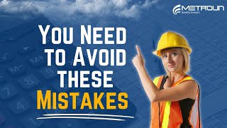 6 Common Estimating Mistakes Quantity Surveyors Make [upl. by Aiuqal]