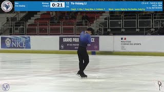 YuHsiang Li – 2024 Trophy Métropole Nice Côte d’Azur FS [upl. by Marlene]