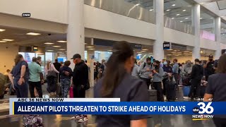 Allegiant pilots threaten to strike ahead of holidays 112024 [upl. by Cassil]