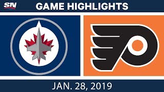 NHL Highlights  Jets vs Flyers  Jan 28 2019 [upl. by Ylek158]