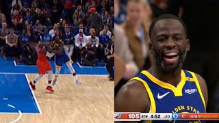 Draymond Green takes a swing at Lu Dort and hits him in the head vs OKC 😳 [upl. by Lattie369]