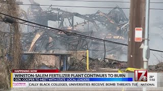 Gov Cooper to meet with state local leaders after WinstonSalem fertilizer plant fire [upl. by Conley]