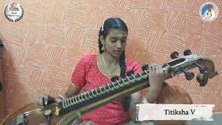 Tathvamariya Tarama  Reethigowla  Veena Cover  Titiksha V  SSGSV [upl. by Kriss]