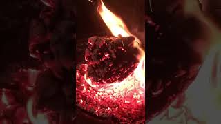 At the fire pit asmr fire pit stoking [upl. by Mcclenaghan]