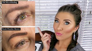 MICROBLADING vs POWDER BROWS  Why I Would Never Get Microblading  Permanent Makeup Artist Advice [upl. by Peoples]