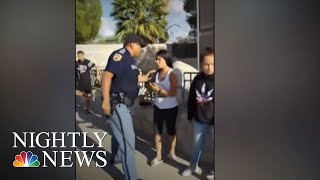 Police Officer Shown Pulling Gun Out On Kids In Viral Video  NBC Nightly News [upl. by Penland775]