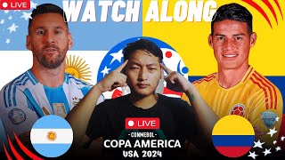 Argentina VS Colombia  COPA AMERICA 2024 FINAL  Live Watch Along amp Reaction [upl. by Berk438]