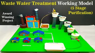 waste water treatment purificationfilter working model for science exhibition  diy howtofunda [upl. by Clovah]