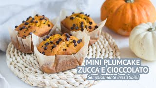 Mini plumcake alla zucca e cioccolato  Davvero buonissimi [upl. by Leeban]