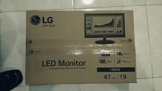 Unboxing  review LED Monitor 19quot LG 19M38 [upl. by Aan]