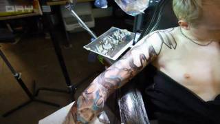 Lux Altera  Robot Sleeve Tattoo Timelapse [upl. by Eerehc]