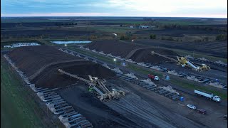 Drone View of Sugar Beet Piling Station and Coal Piling Site [upl. by Asylla]