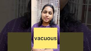 vacuous ki meaning telusu yt english dscenglish ssc dsc englishlanguage englishvocabulary [upl. by Payton]