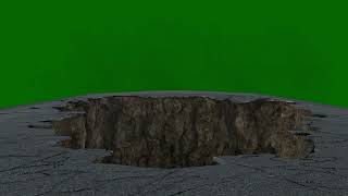 Road Destruction Green Screen 4K  Free to use [upl. by Ihcalam]