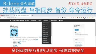 rclone常用命令详解googledriveonedriveyandex等多种网盘互相拷贝同步保障网盘数据安全预防翻车文件丢失 [upl. by Ailama678]