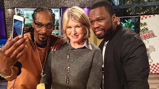 Martha Stewart Hangs With 50 Cent On Set of New Cooking Show With Snoop Dogg [upl. by Helmer]