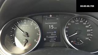 NISSAN QASHQAI II 2018 12 DIGT Xtronic Acceleration 0100 kmh amp 0150 kmh [upl. by Esidnak481]