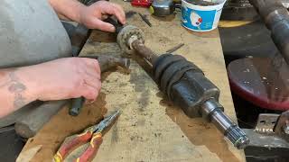 Shortening an axle shaft Cheap homemade ATV bug out buggy [upl. by Malek]