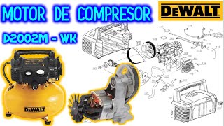 MOTOR DE COMPRESOR DEWALT D2002M WK  COMO ABRIR MOTOR DE COMPRESOR  AIR COMPRESSOR PUMPS [upl. by Deaner]