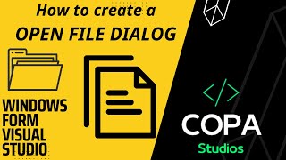 How to create a OPEN FILE DIALOG   tutorial  visualstudio  c  winforms  2022 [upl. by Verge]