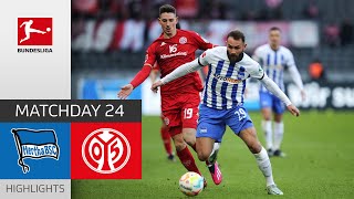 Hertha BSC  1 FSV Mainz 05 11  Highlights  Matchday 24 – Bundesliga 202223 [upl. by Nairod]