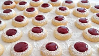 Engelsaugen Plätzchen Rezept  Kulleraugen  Weihnachtsplätzchen mit Marmelade [upl. by Lewse]