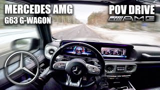 AMG G63 SNOW POV DRIVE LOUD EXHAUST I 4K [upl. by Sainana]