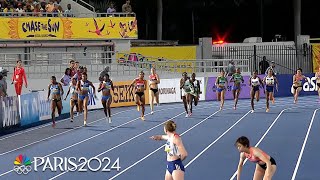 Gabby Thomas Team USA dominate womens 4x100m heat at Day 1 of World Athletics Relays  NBC Sports [upl. by Warton154]