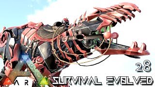 ARK SURVIVAL EVOLVED  TEK GIGA TRON RETURNS GIGANOTOSAURUS TAME  E28 MOD EXTINCTION CORE [upl. by Analle204]