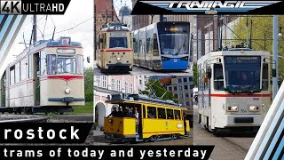 Rostock Straßenbahnen von gestern amp heute  4K [upl. by Winser805]