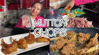 MUTTON CHOPS RECIPE IN 2 WAYS  CRUMB COATED amp MASALA FRIED CHOPS [upl. by Nawk]