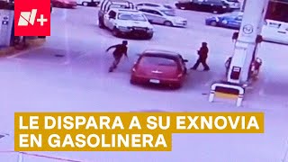 Exnovio balea a mujer en gasolinera policías lo atrapan al instante  N [upl. by Hebrew790]