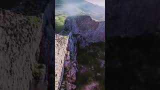 Château de Montségur Castle Montsegur Pyrenees Mountain France Ariège department Range google [upl. by Annailuj]