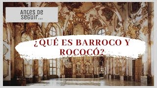 Diferencia entre Barroco y Rococó [upl. by Mufi]