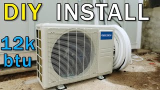 Mr Cool DIY 4th Gen 12000btu Mini Split Full Install [upl. by Melosa]