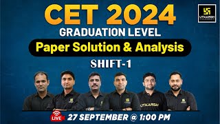 Rajasthan Cet Paper Solution 2024  CET Graduation Level Paper Solution amp Analysis  Utkarsh Classes [upl. by Dusza]