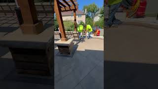 How to not get roller marks brick howto sealer painting unilock professional patio pavers [upl. by Ibrab]