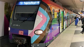 In der 🌈🏳️‍🌈🏳️‍⚧️ SBahn München 423 als S1 vom Flughafen zum Leuchtenbergring  140 kmh und SOUND [upl. by Ietta]