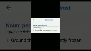 Permafrost word meaning howtolearnwordmeaning [upl. by Acinnod]